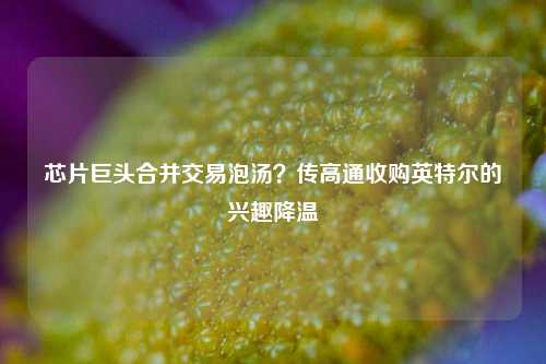 芯片巨头合并交易泡汤？传高通收购英特尔的兴趣降温