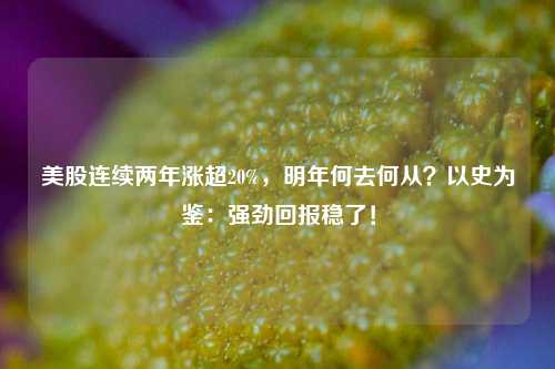 美股连续两年涨超20%，明年何去何从？以史为鉴：强劲回报稳了！